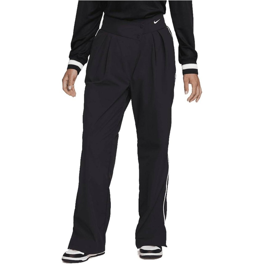 Nike Women's Mid-Rise Repel Asymmetrical-Waist Trousers Black, XL‎